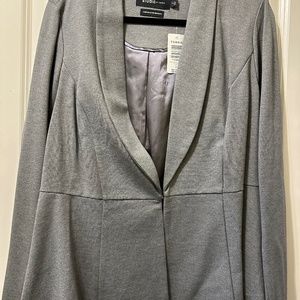 Gray peplum blazer